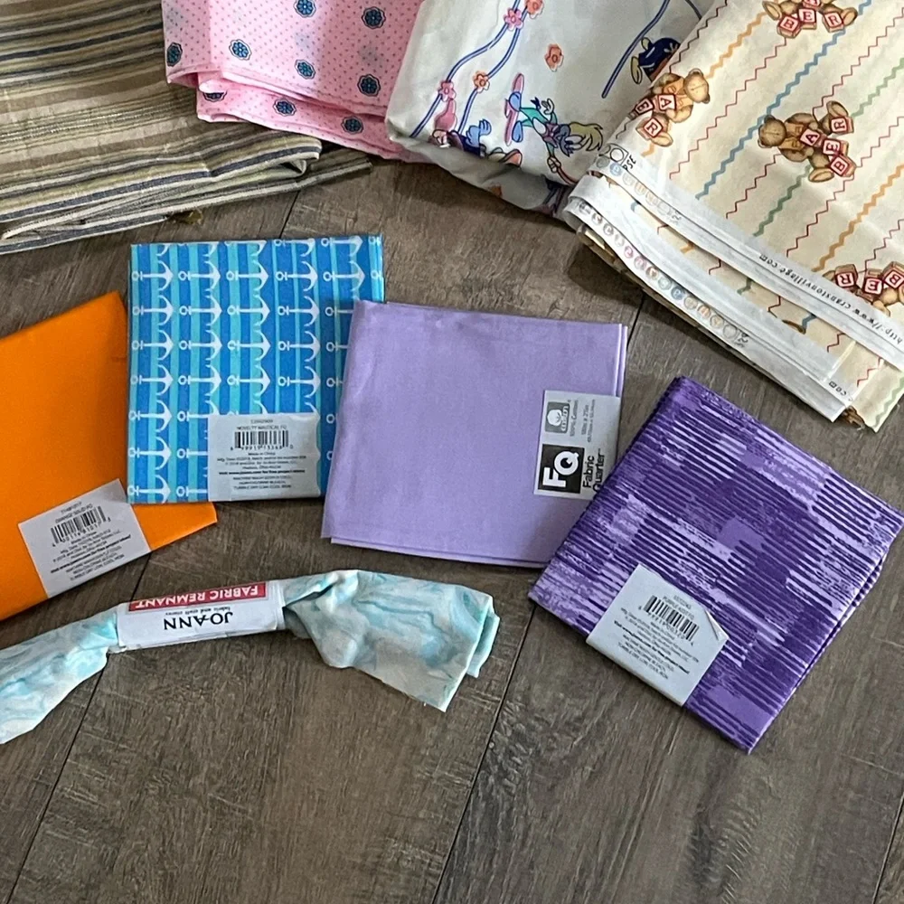 Assorted Fabric Bundle for Quilting, Crafts, Baby Blanket Ect NEW